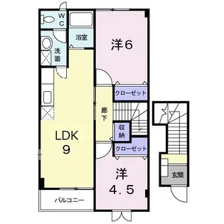 ボヌールM II【2階】の間取り