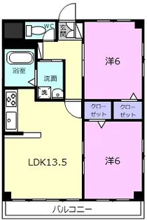 ロイヤルヒルズ美旗【2階】の間取り
