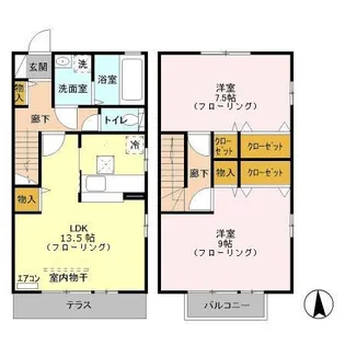ツインコート ローズコートの間取り