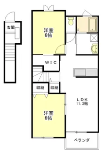 クレアII・III【2階】の間取り