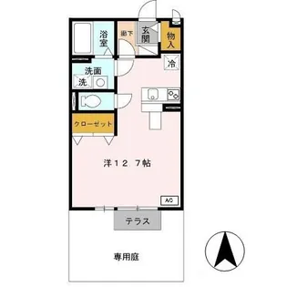 キャメロット飾磨 A【1階】の間取り