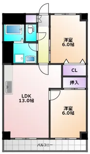 サングリーンハイツ【3階】の間取り