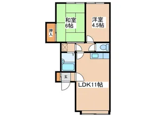 パレスハイブリッジ【2階】の間取り