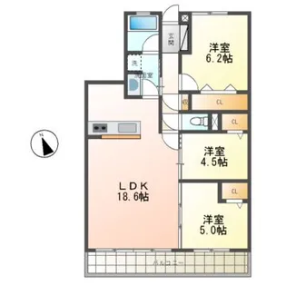 グランコート江南【5階】の間取り