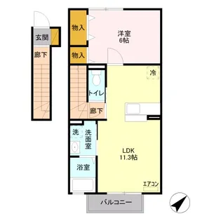 アマルフィ東三島 B棟【2階】の間取り