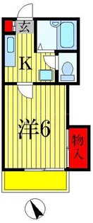 レインボーハイツ【1階】の間取り