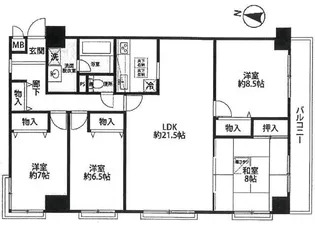 エンゼルハイム厚木【4階】の間取り