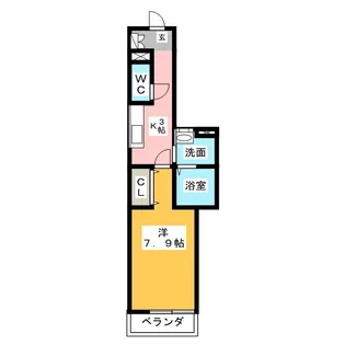 ラフィネ大府駅前【2階】の間取り