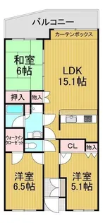 フォルスコート習志野大久保【3階】の間取り