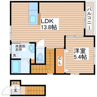 モンテ・ヴェールM【2階】の間取り