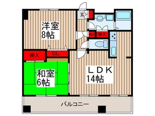 マルジューマンション【10階】の間取り