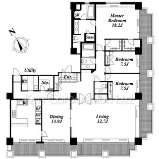 城山トラストコート【8階】の間取り