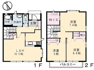 サン・ヴィラージュ A棟【1階】の間取り