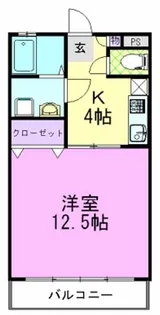 ウィングヴィラ枝野 B【2階】の間取り