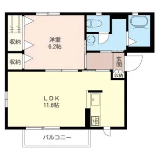 カメリアハイツB【1階】の間取り