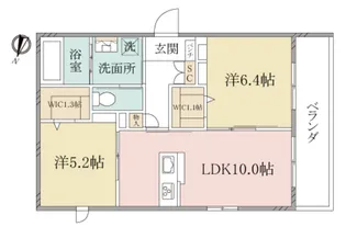 (シニア限定)ヘーベルヴィレッジ領家~浦和領家ヴェルデ~【2階】の間取り