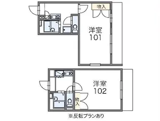 レオパレスひまわり【1階】の間取り