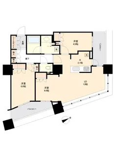 ザ・パークハウス西新宿タワー60【48階】の間取り