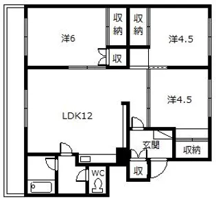 ツインクル春光AB【4階】の間取り