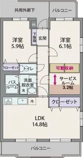 フォレスタヴィアーレ【2階】の間取り