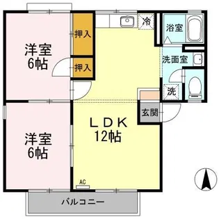 セジュール千代田【2階】の間取り