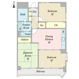 アミーパレス山内III【6階】の間取り