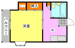 YSコーポ高根台【2階】の間取り