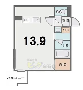 ビッグレジデンス白石II【3階】の間取り