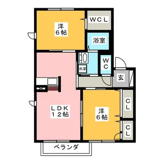 スクエアA【2階】の間取り