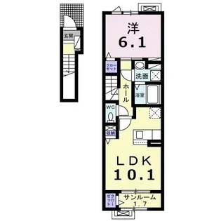 ヴィラ ウィングA【2階】の間取り