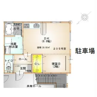 グランドゥールII(平島)【1階】の間取り