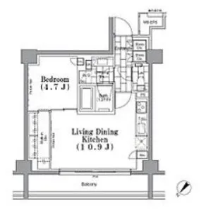 ONE ROOF FLAT TSUKISHIMA【5階】の間取り