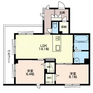 アリスティオ【3階】の間取り