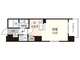 ライトヒルズ駅北【10階】の間取り
