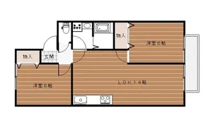 ファミール沼田B【1階】の間取り