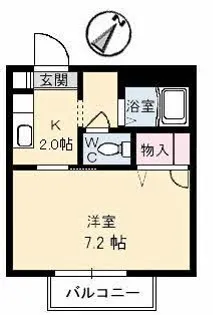 フローラル舟入南【1階】の間取り