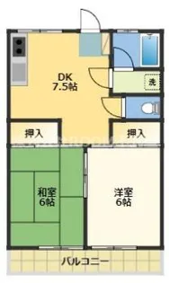太陽コーポ【1階】の間取り