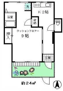 森初アパート【1階】の間取り