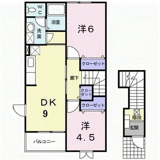 カーサアウローラII【2階】の間取り