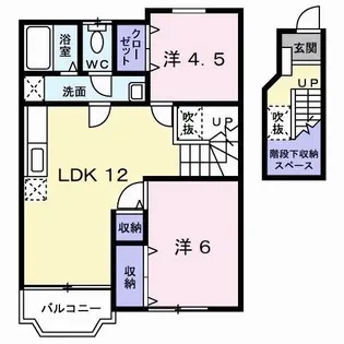 セピアコート中央【2階】の間取り