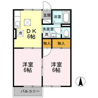 クレールシャトー吉田 B棟【1階】の間取り