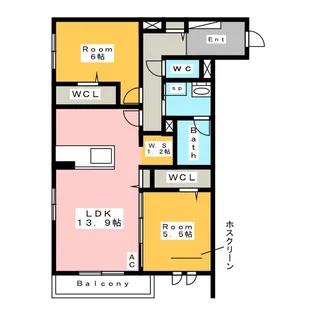 Alflat アルフラット【1階】の間取り