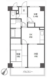 ワコーレ三ツ沢公園II【4階】の間取り