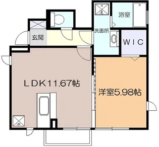 カリーノカーサII【1階】の間取り