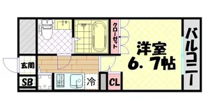グランパーク大阪WEST【4階】の間取り