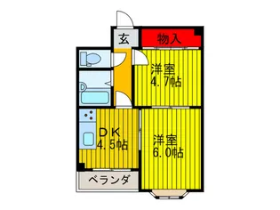 サンヴィアンテ津田【4階】の間取り