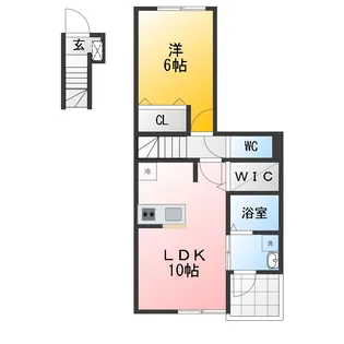 メゾン・ボヌールII【2階】の間取り
