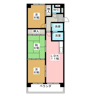 ファミール元八事【4階】の間取り