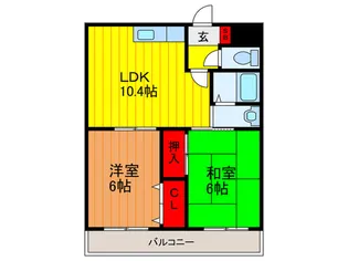 ローズハイム門真【3階】の間取り