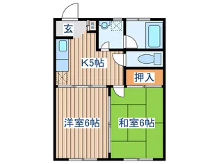 シャンブル中江【3階】の間取り